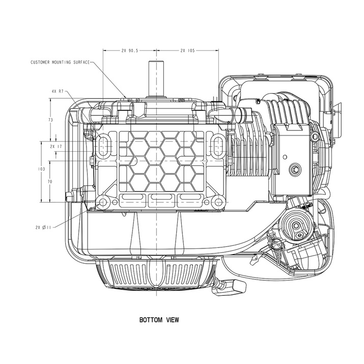 Motor Bensin 13,5 hk Briggs & Stratton