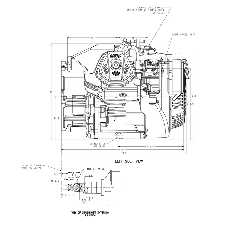 Motor Bensin 13,5 hk Briggs & Stratton