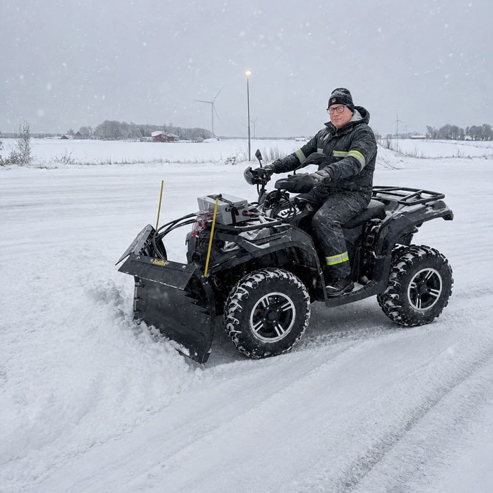 Vikplog ATV 150 cm med hydraulaggregat och cylinder