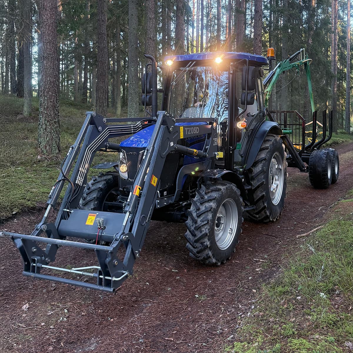 Traktor Lovol 75 hk 4WD med frontlastare, Stage V