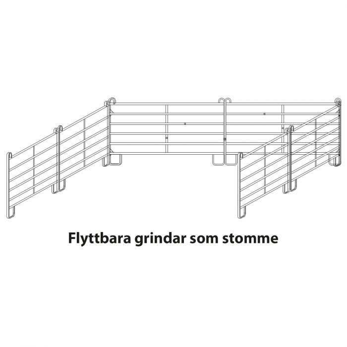 Vindskydd 6 x 6 m inkl. 6 st fotbågegrindar