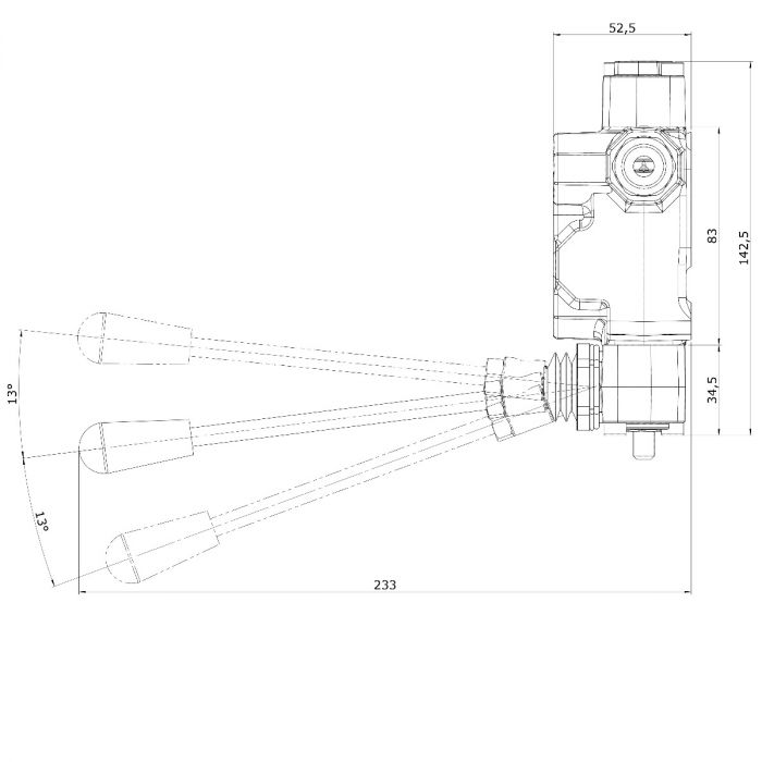 Ventilpaket 2 sektioner, flerspak