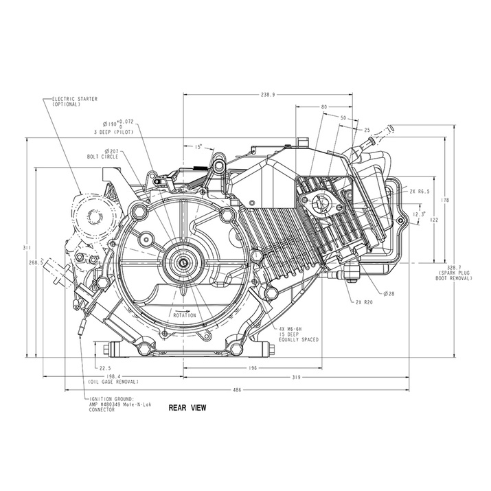 Motor Bensin 13,5 hk Briggs & Stratton