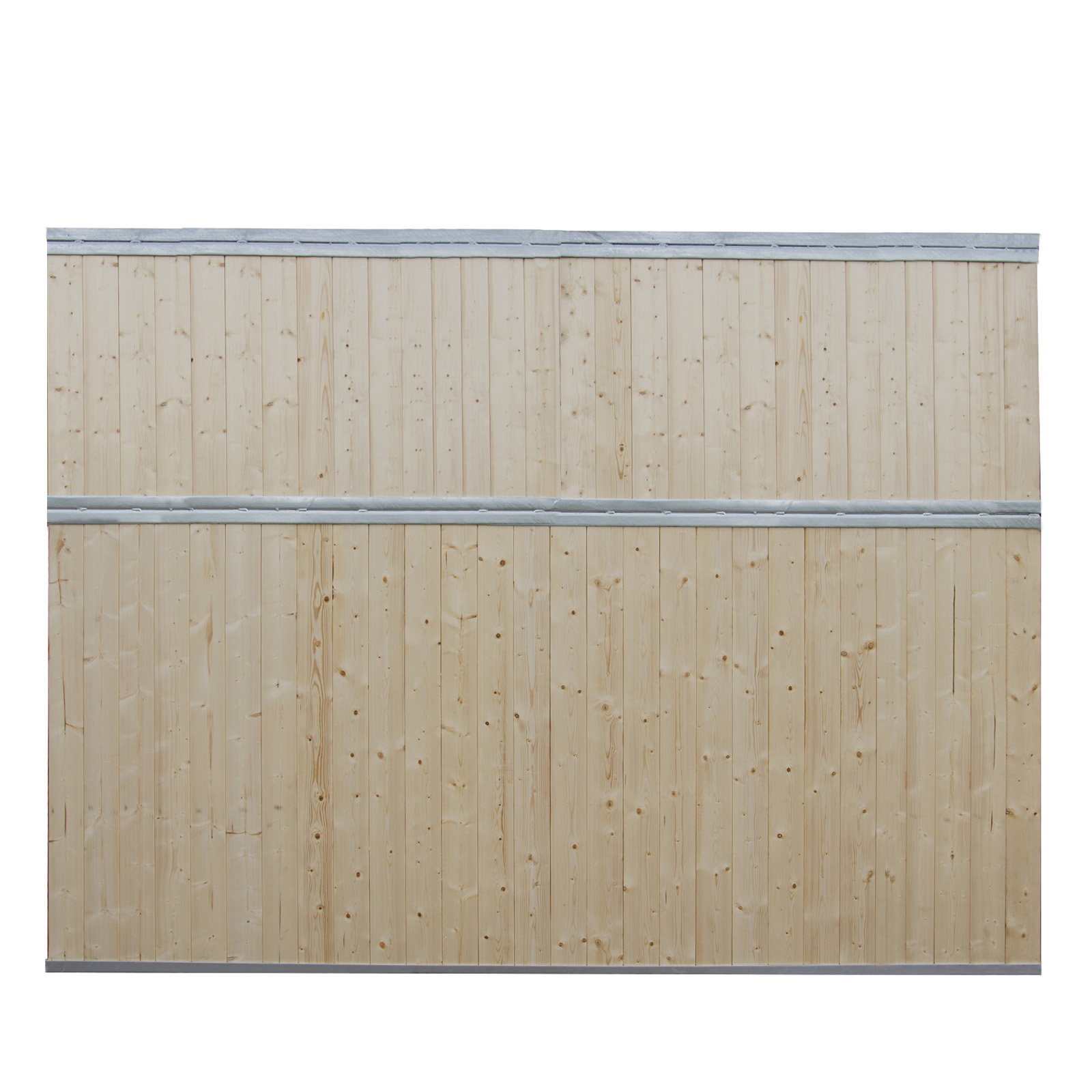 Mellanvägg 3,5 m, tät utan galler, inkl granplank. SWE