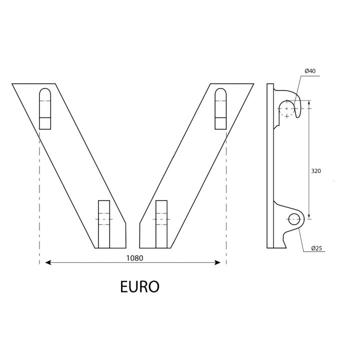 Svetsfäste Euro 40 mm