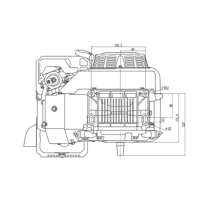 Motor Bensin 14,96 hk Lifan 459cc med elstart