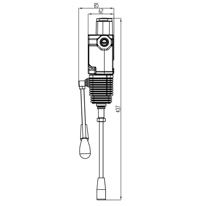 Ventilpaket 8 sektioner, 2-spak, 25 l/min