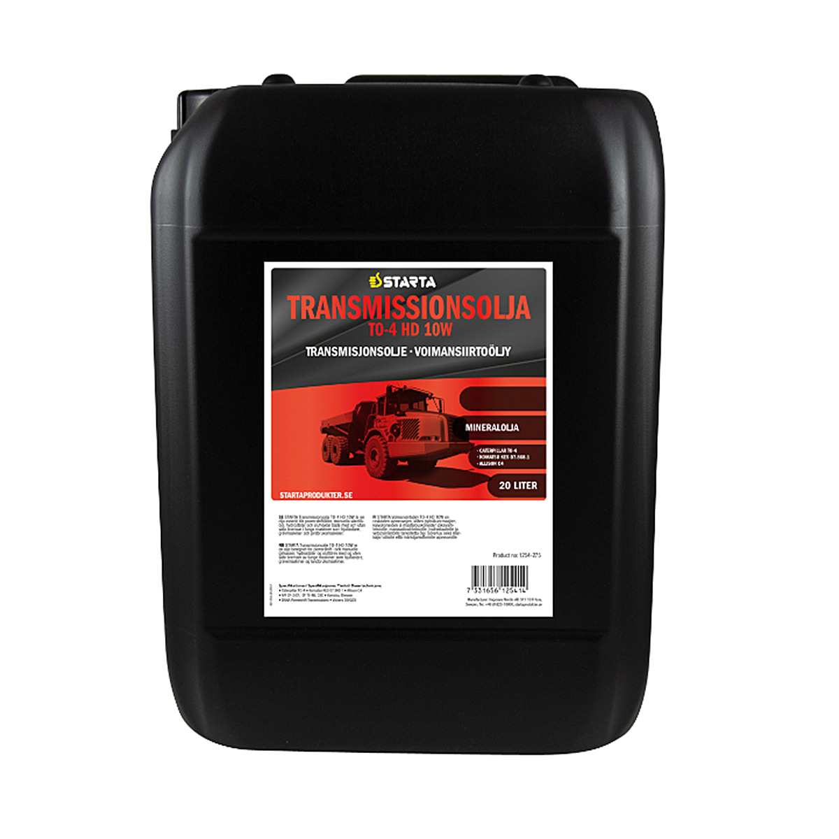 Kellfri Starta Transmissionsolja TO-4 HD 10W 20 liter