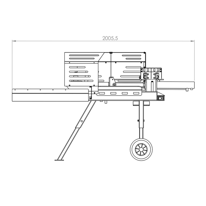 Vedklyv, eldriven, 7 ton, 50 cm