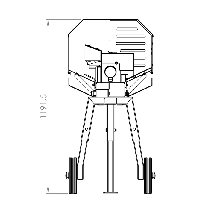 Vedklyv, eldriven, 7 ton, 50 cm