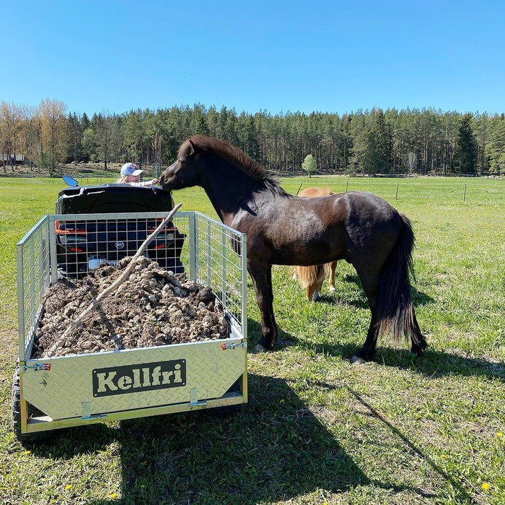 Tippvagn ATV 500 kg med galvad durkplåt