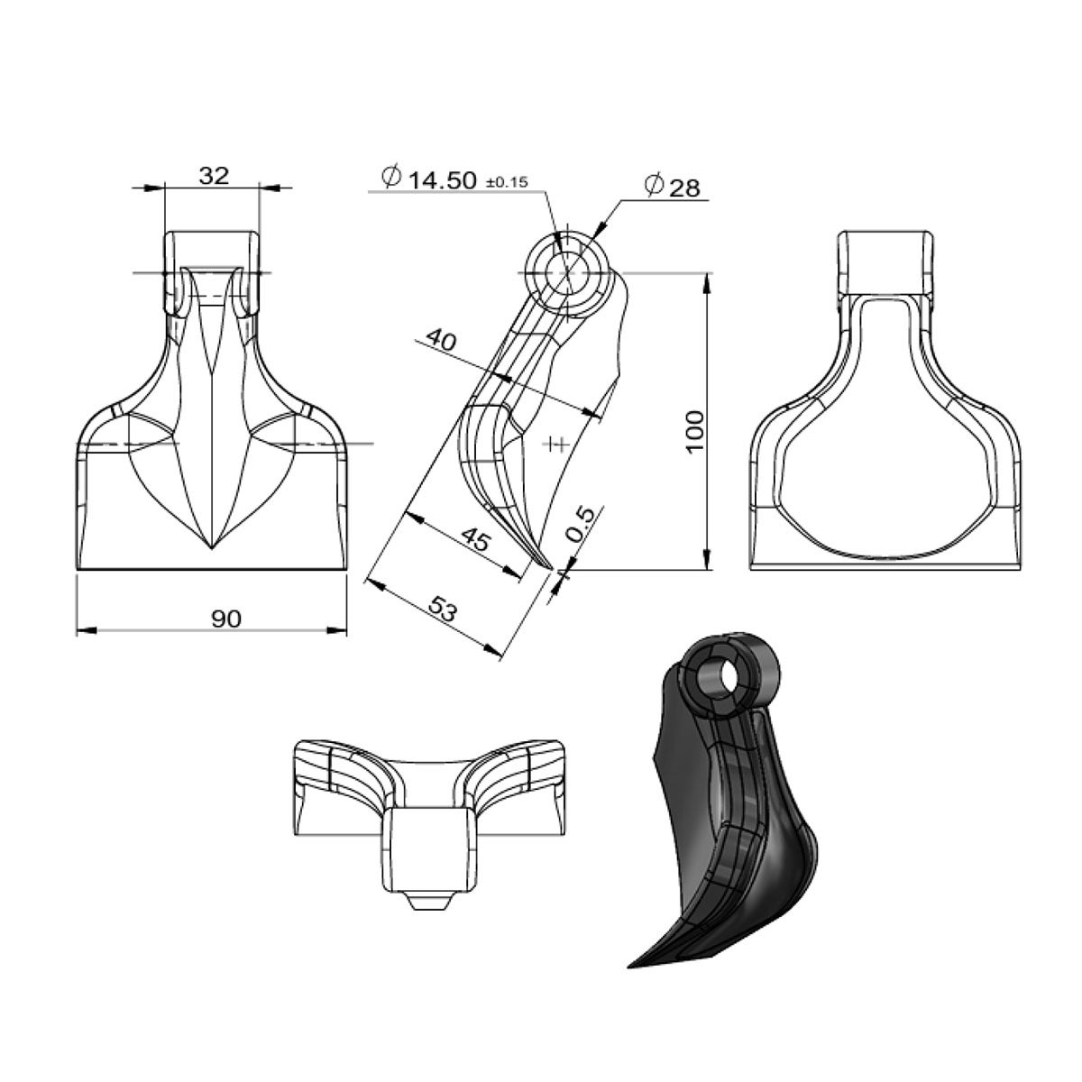 Hammarslaga 90 mm/730 g