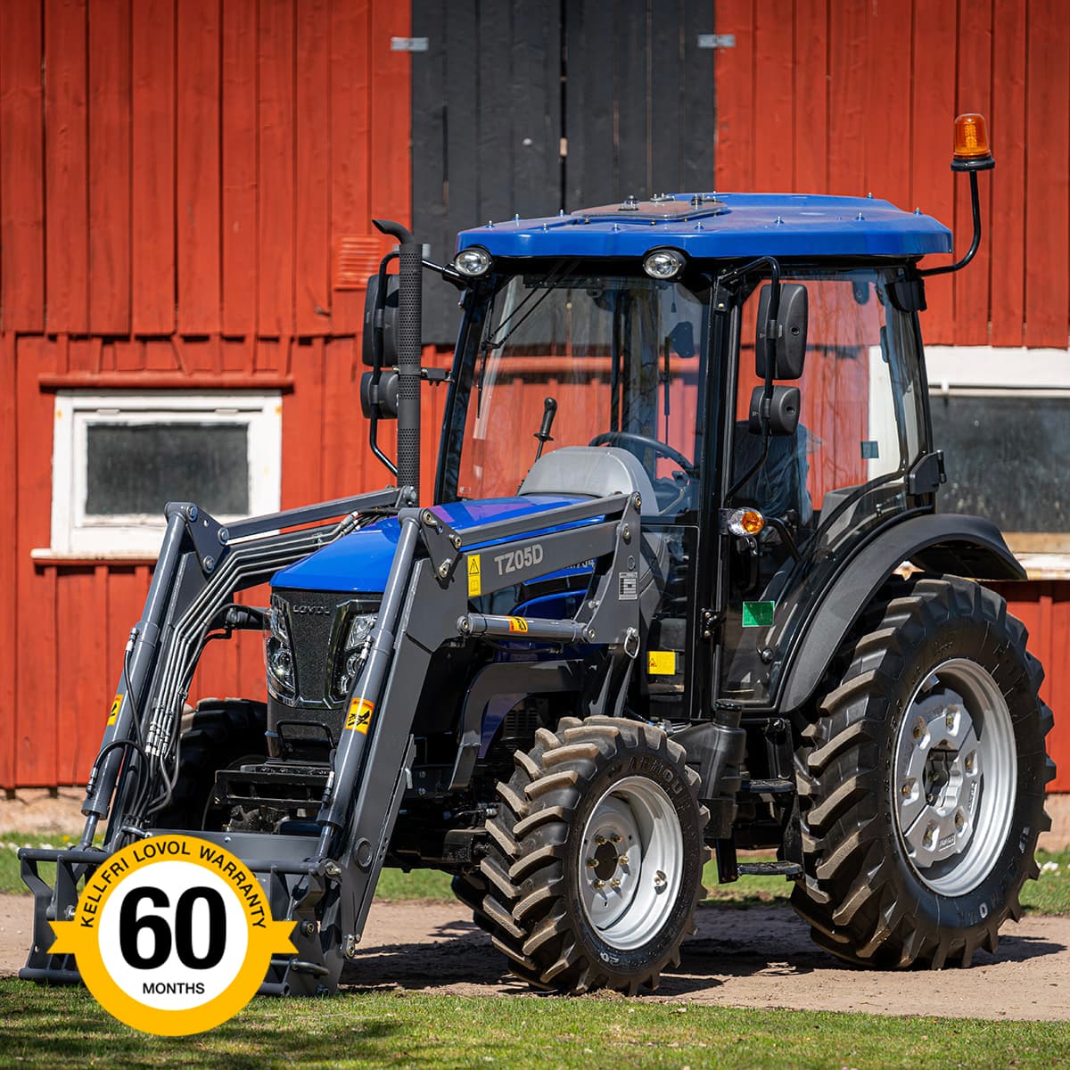Traktor Lovol 75 hk 4WD med frontlastare, Stage V