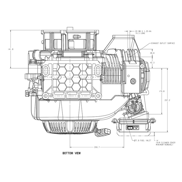 Motor Bensin 13,5 hk Briggs & Stratton