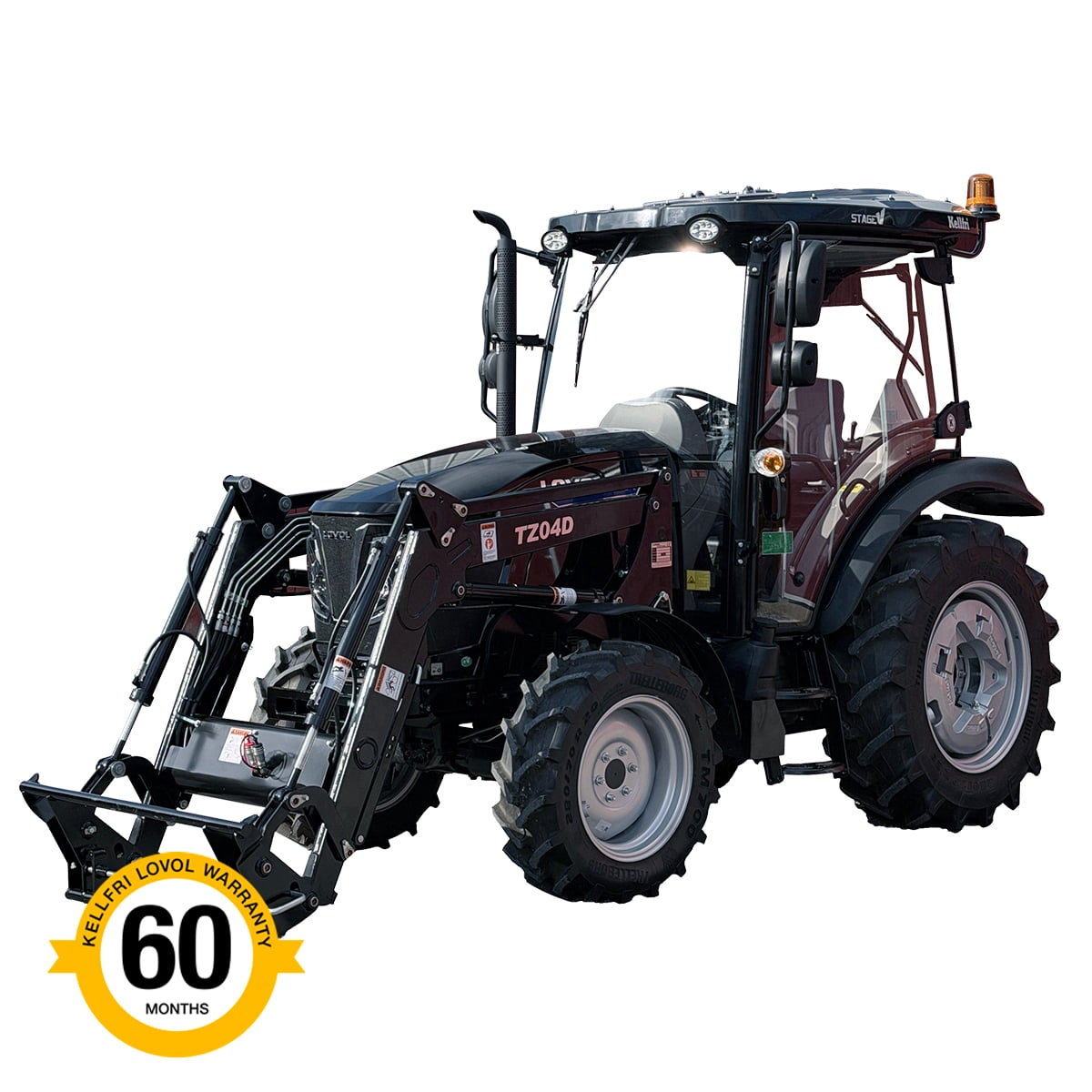 Traktor Lovol 55 hk PRO 4WD med frontlastare, Stage V