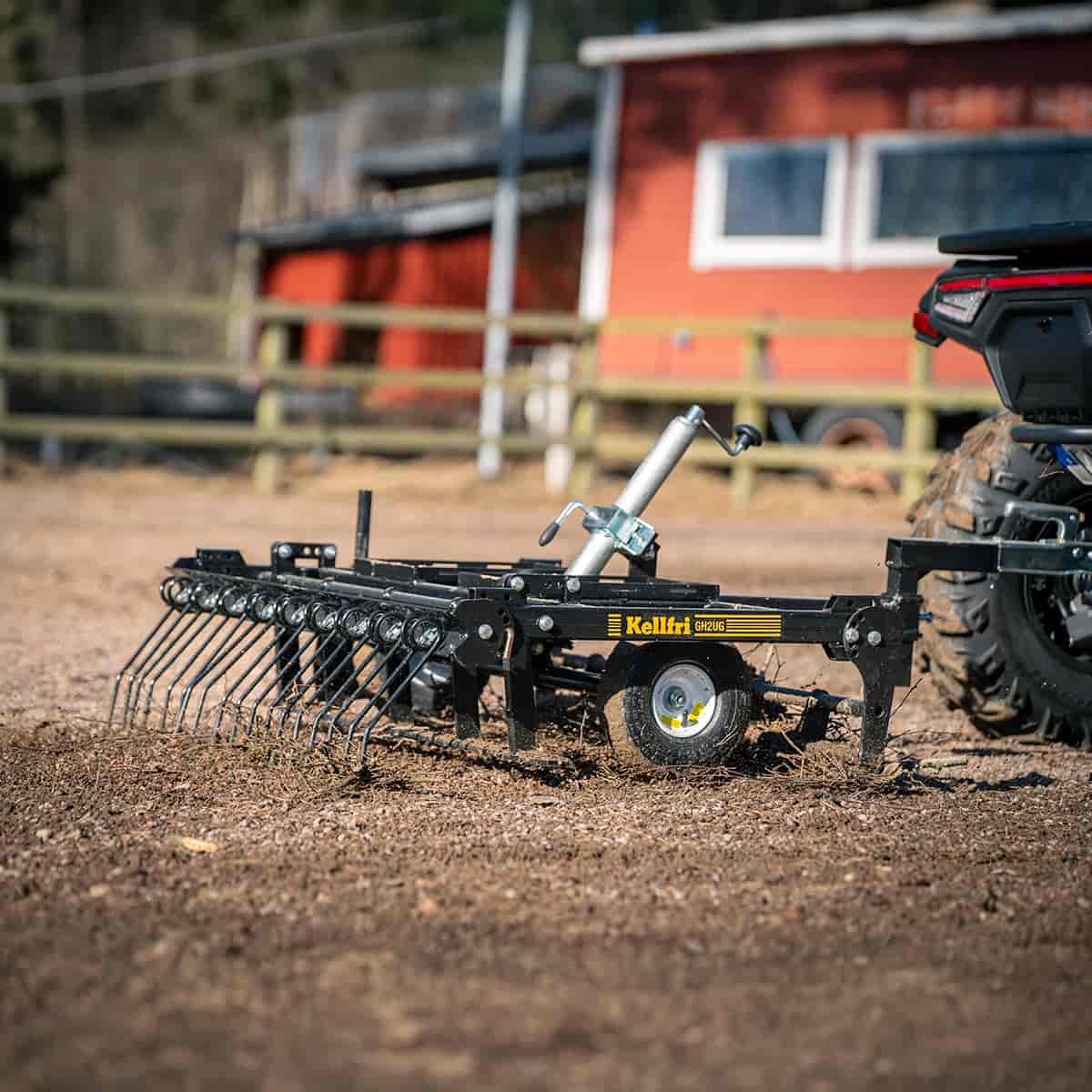 Gårdsharv ATV med justerbart chassi