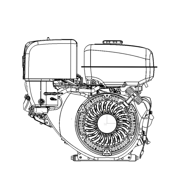 Motor Bensin 15hk JF420 med elstart