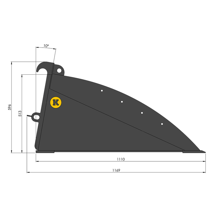 Planeringsskopa 2,2 m, SMS/Trima