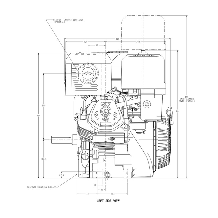 Motor Bensin 13,5 hk Briggs & Stratton