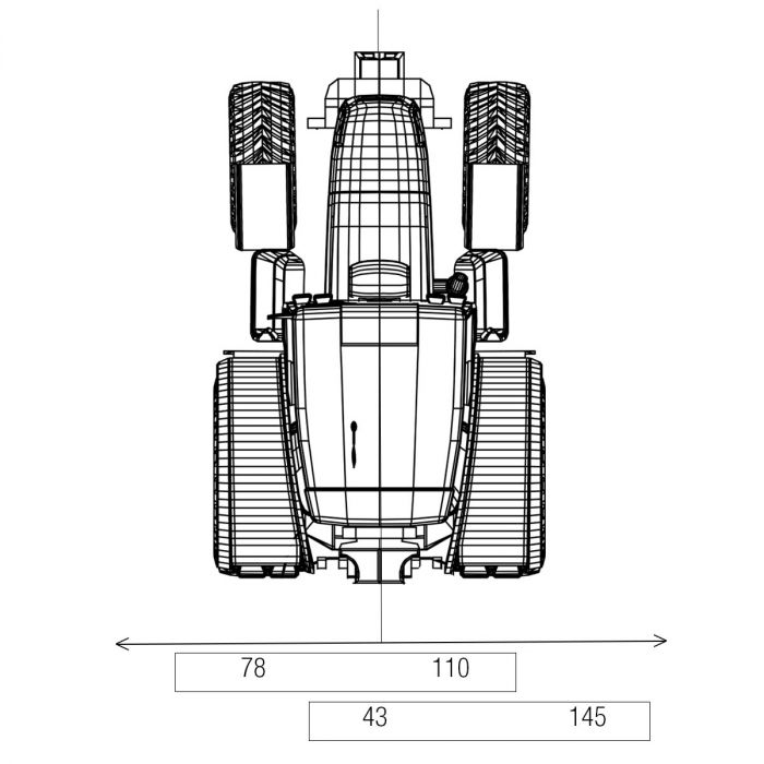 Vertikalklippare W 1,95 m, hydraulisk sidoförskjutning