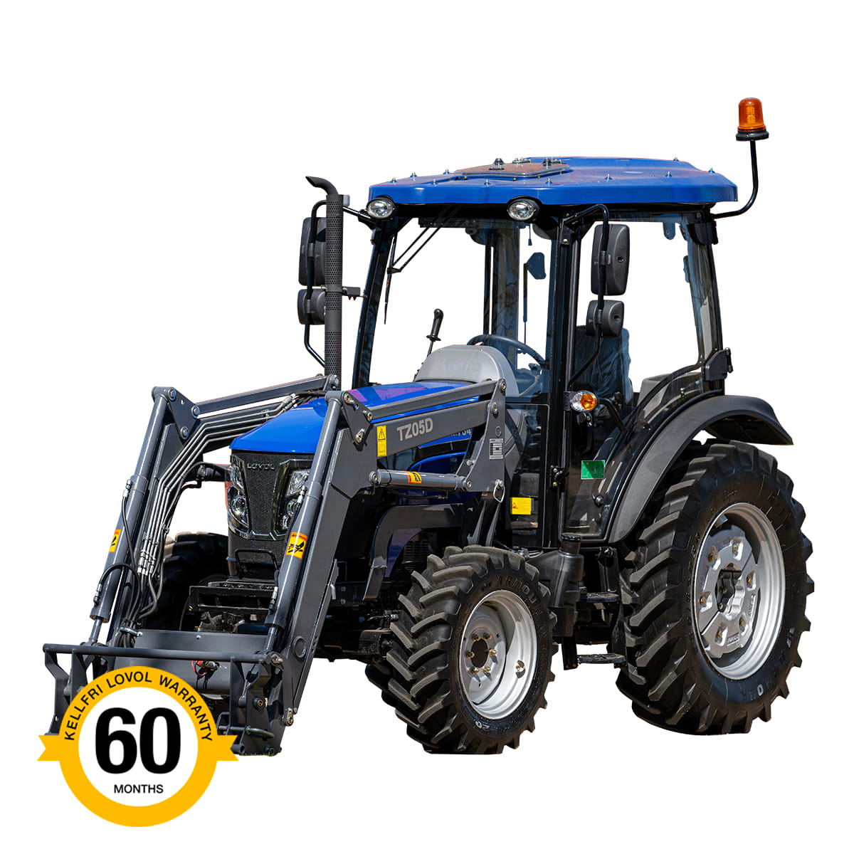 Traktor Lovol 75 hk 4WD med frontlastare, Stage V