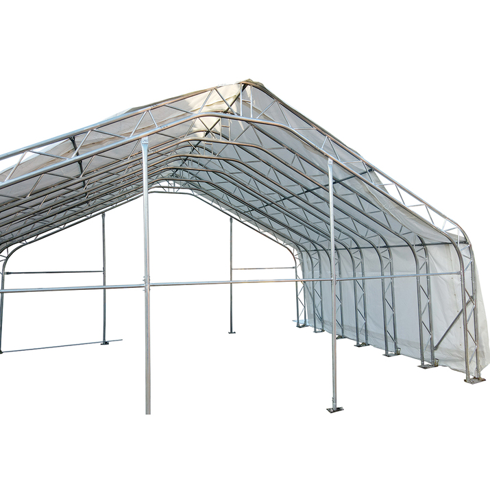 Lagertält 9,15 x 6 x 4,8 m PVC med mekanisk vinsch