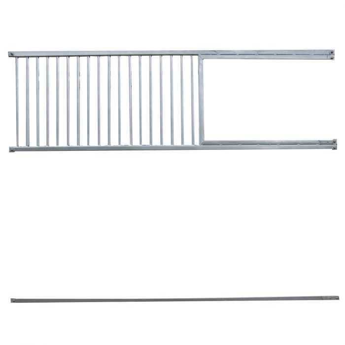Mellanvägg 3,0 m, tät med galler, utan plank
